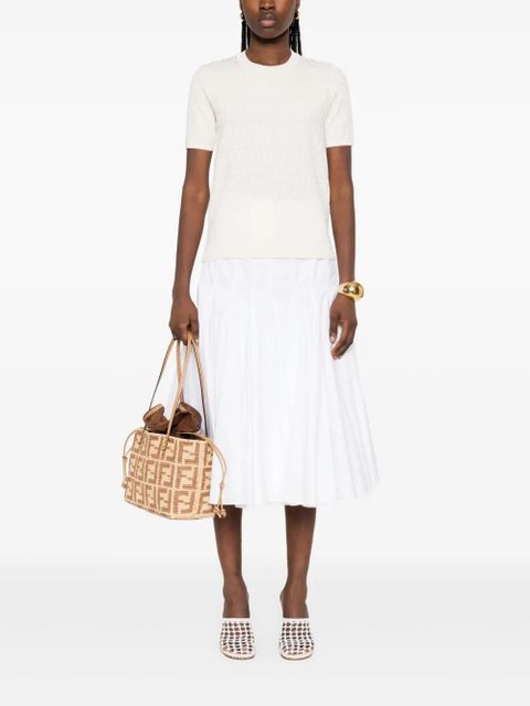 FENDI FF-jacquard T-shirt - White - zdjęcie produktu nr 2