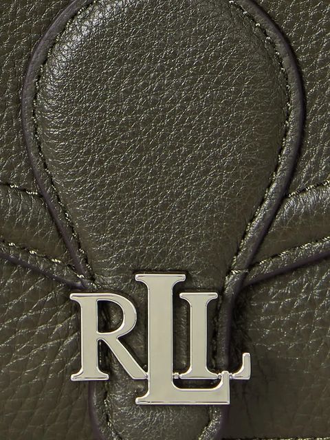 Lauren Ralph Lauren portfel skórzany damski kolor zielony 432977374