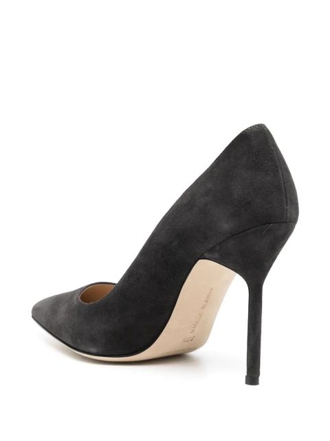 Manolo Blahnik BB 100mm suede pumps - Black