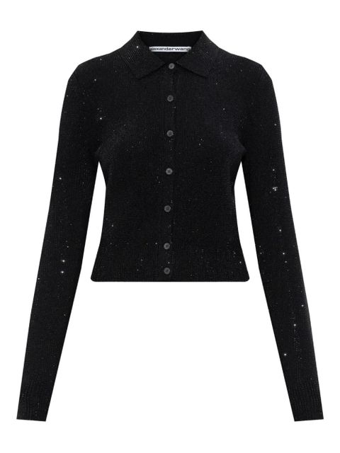 Alexander Wang crystal-embellished cardigan - Black - zdjęcie produktu nr 1