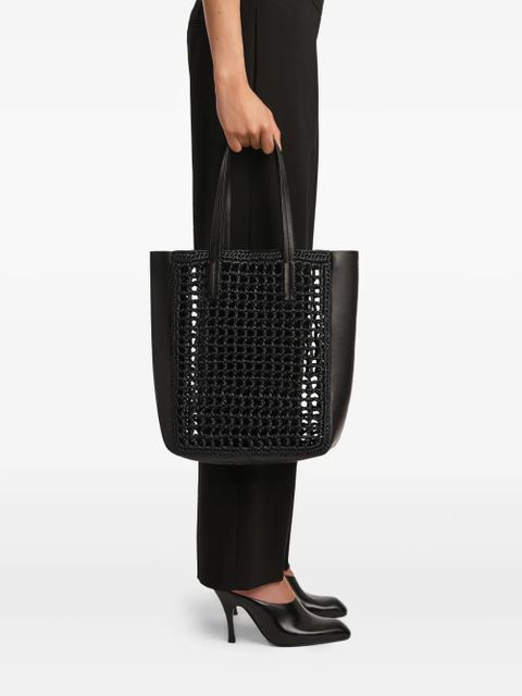 KHAITE small Zoe woven-panel tote bag - Black