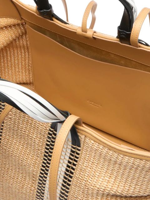 Casadei Amalfi woven shoulder bag - Neutrals