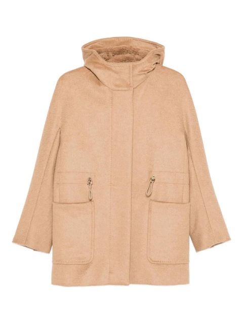 Max Mara drawstring-waist hooded coat - Brown - zdjęcie produktu nr 1