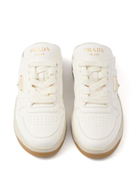 Prada leather sneaker mules - Neutrals - zdjęcie produktu nr 2