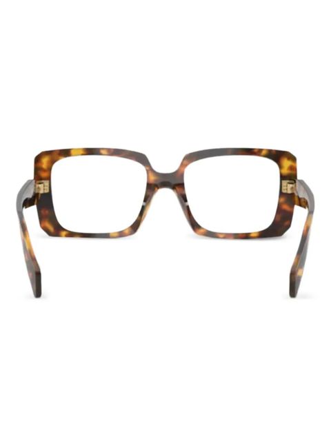 Prada Eyewear square-frame glasses - Brown - zdjęcie produktu nr 1