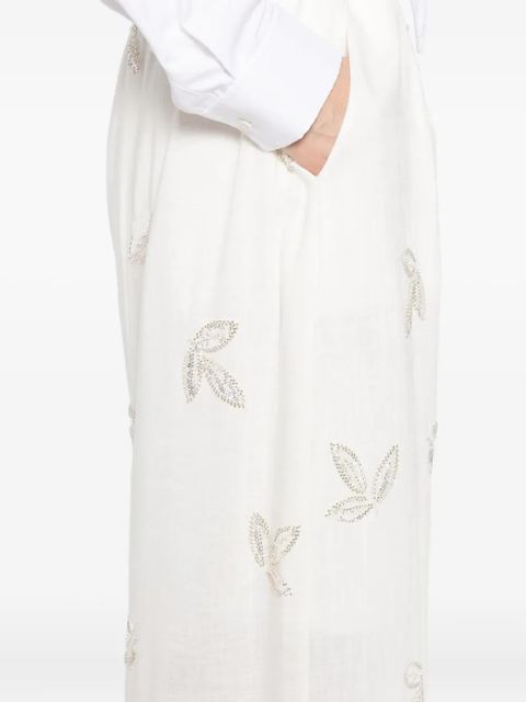 Marques'Almeida sequin-embellished trousers - White