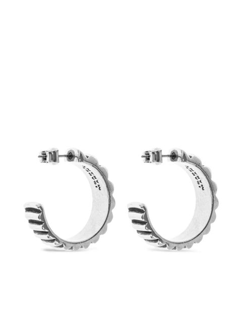 ISABEL MARANT textured hoop earrings - Silver - zdjęcie produktu nr 2
