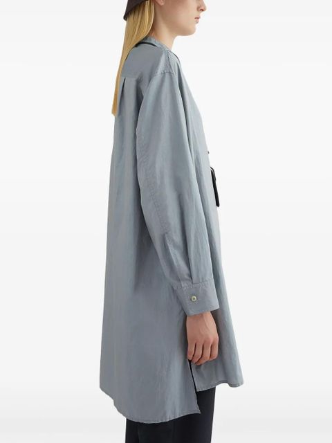 Jil Sander buttoned long shirt - Blue