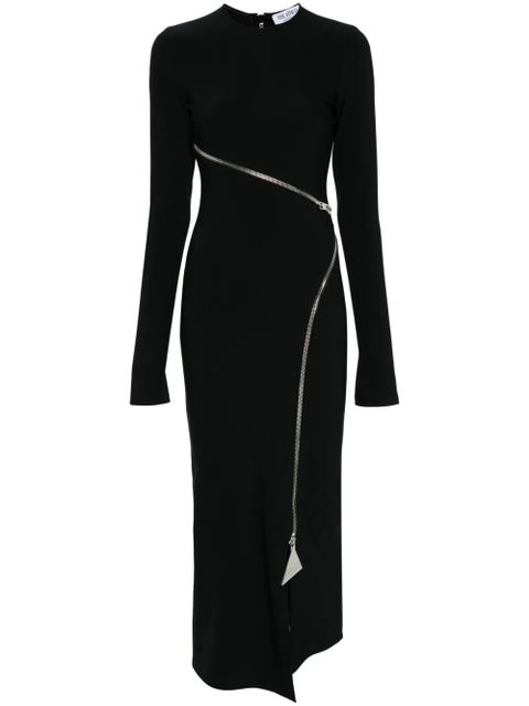 The Attico zip-detail midi dress - Black - zdjęcie produktu nr 1