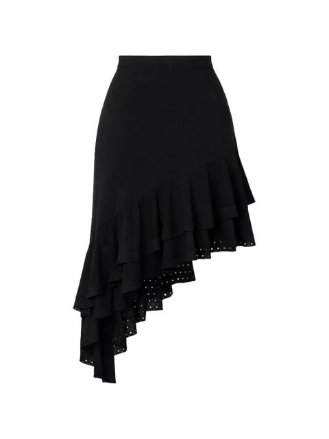 SANDRO ruffled asymmetric skirt - Black - zdjęcie produktu nr 2