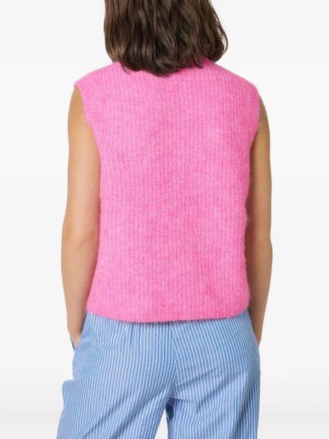 American Vintage East sleeveless buttoned cardigan - Pink