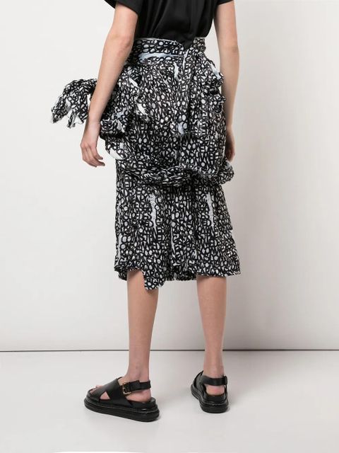 Comme Des Garçons D pattern knotted jumper-skirt - Black