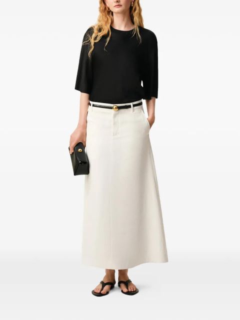 AMI Paris satin short-sleeve blouse - Black - zdjęcie produktu nr 2