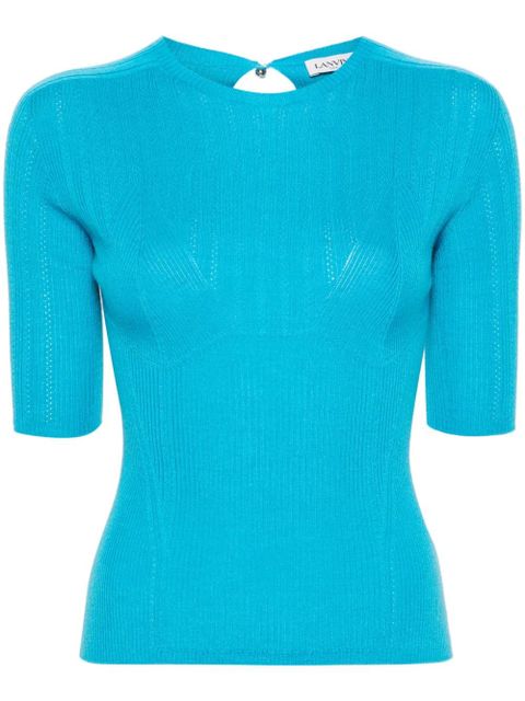 Lanvin panelled knitted top - Blue - zdjęcie produktu nr 1