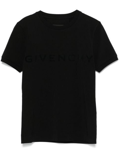 Givenchy logo-flocked T-shirt - Black - zdjęcie produktu nr 1