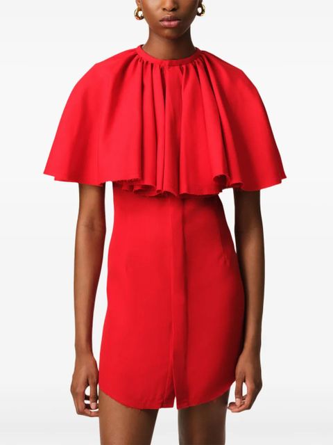 AMI Paris ruffled mini dress - Red
