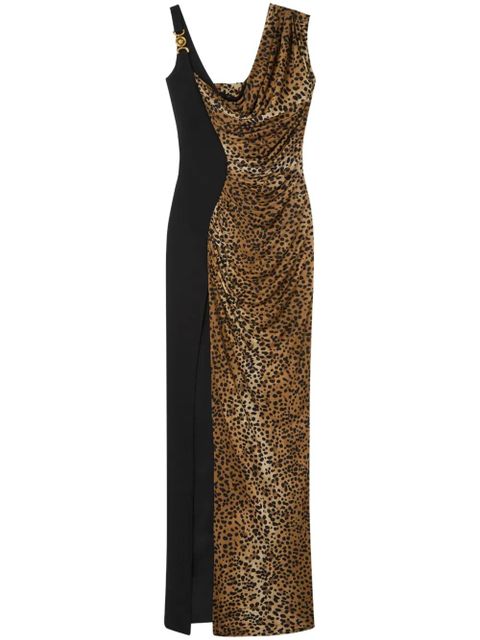 Versace Medusa '95 leopard-print draped gown - Neutrals - zdjęcie produktu nr 1
