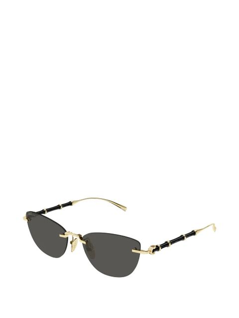 Gucci Eyewear Bamboo cat-eye sunglasses - Gold - zdjęcie produktu nr 2
