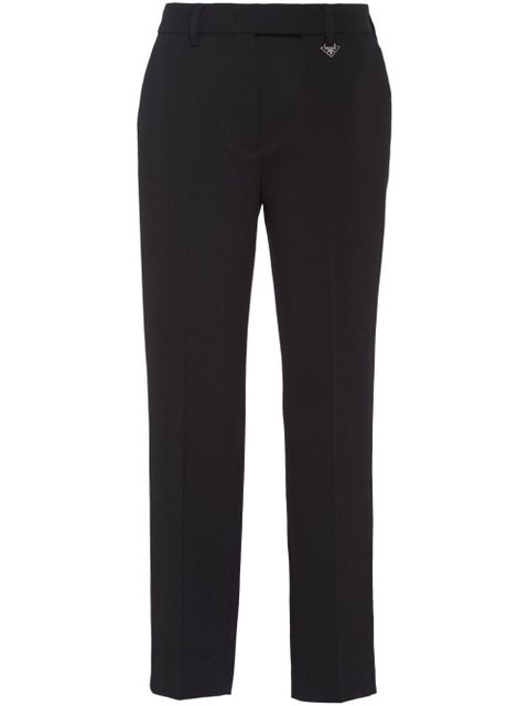 Prada grain-de-poudre cropped trousers - Black - zdjęcie produktu nr 1