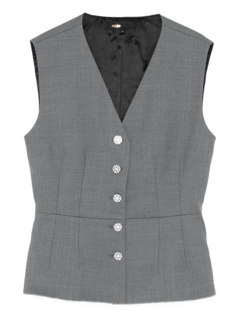 Maje sleeveless V-neck waistcoat - Grey - zdjęcie produktu nr 1