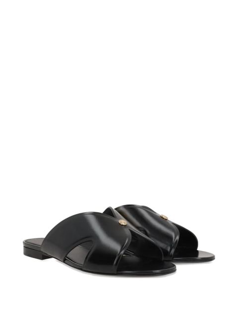Loro Piana leather slides - Black