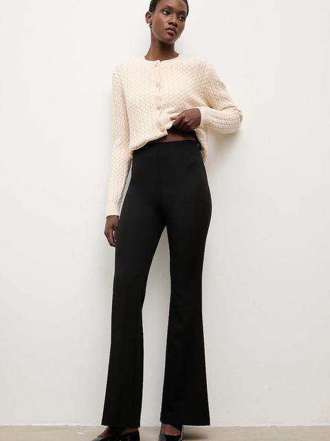 Answear.LAB spodnie damskie kolor czarny dzwony high waist - zdjęcie produktu nr 1