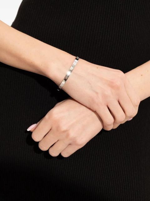 Tory Burch logo-plaque bracelet - Silver