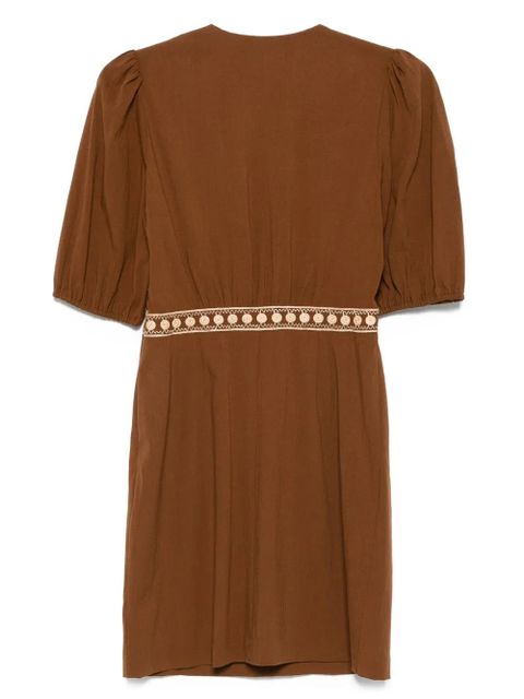 Ba&Sh Talya puff-sleeve embroidered dress - Brown - zdjęcie produktu nr 2