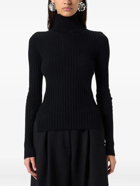 Blumarine turtleneck cut-out top - Black