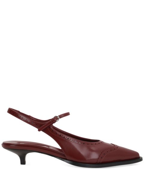 Miu Miu 35mm slingback brogue pumps - Red - zdjęcie produktu nr 1
