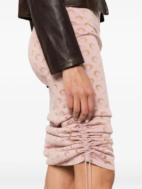 Marine Serre moon-print skirt - Pink