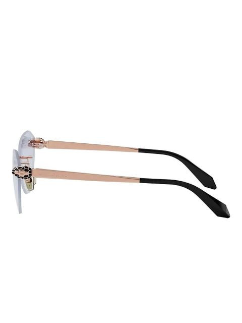 Bvlgari arm-embellished cat-eye glasses - Gold