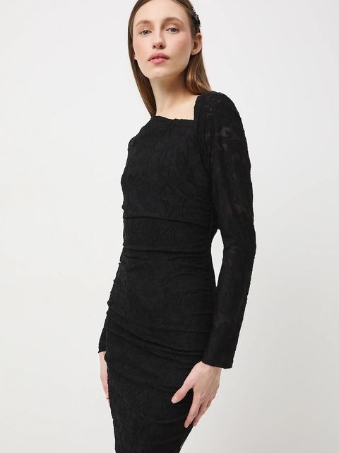 Medicine sukienka kolor czarny mini dopasowana - zdjęcie produktu nr 2