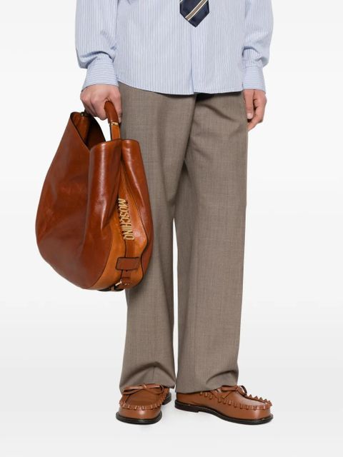 Moschino handle leather shoulder bag - Brown - zdjęcie produktu nr 2