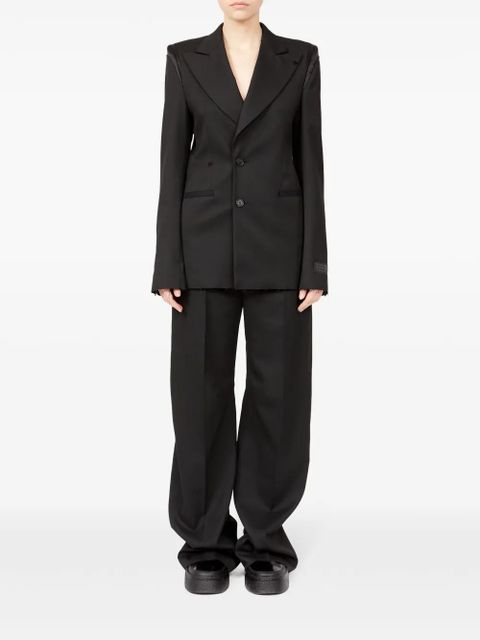 MM6 Maison Margiela raw-cut off-centre blazer - Black - zdjęcie produktu nr 2