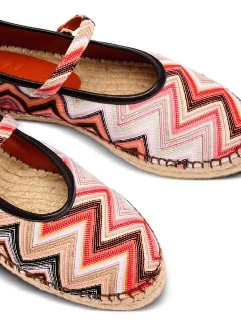 Missoni Lola zigzag-patterned espadrilles - Pink