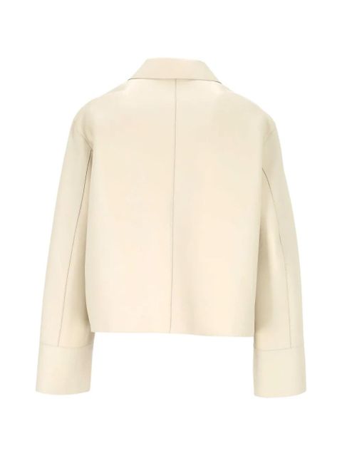 Moncler flap-pocket leather jacket - Neutrals - zdjęcie produktu nr 2