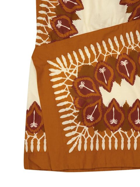 Johanna Ortiz Sun Traveller wrap mini dress - Brown