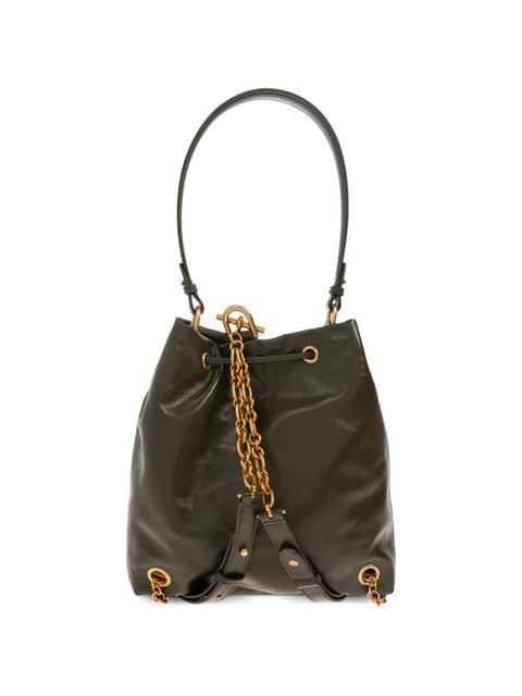 Balmain leather backpack - Green