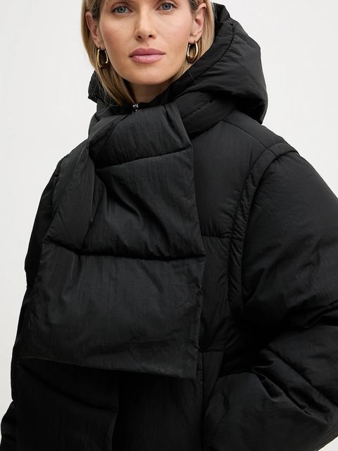 BOSS Orange kurtka kolor czarny zimowa oversize 50548028