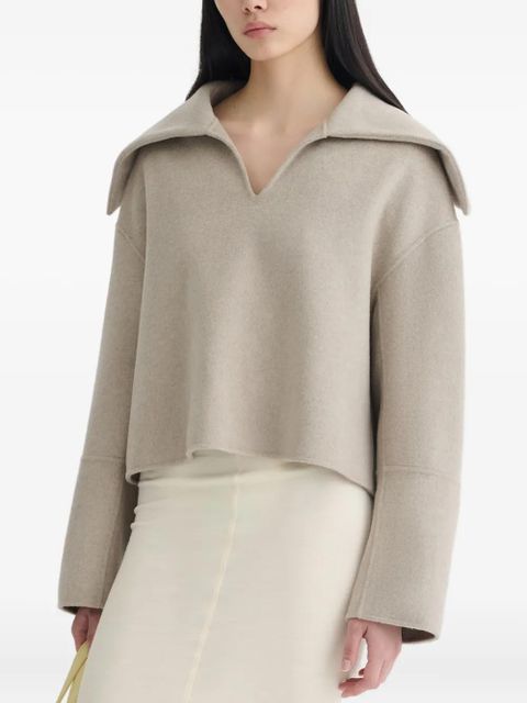 Nanushka Maxe pilgrim-collar sweater - Neutrals - zdjęcie produktu nr 2