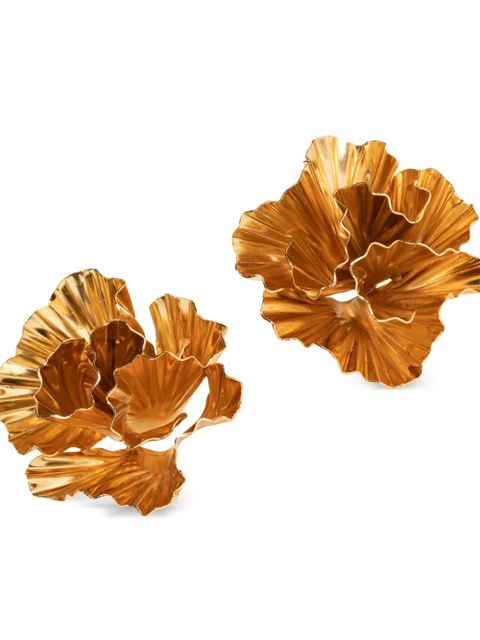 Jennifer Behr Danu flower-detailing earrings - Gold - zdjęcie produktu nr 2