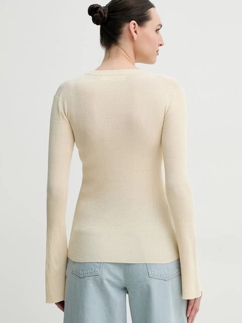 Day Birger et Mikkelsen sweter z domieszką lnu Teran damski kolor beżowy lekki DAY65243760