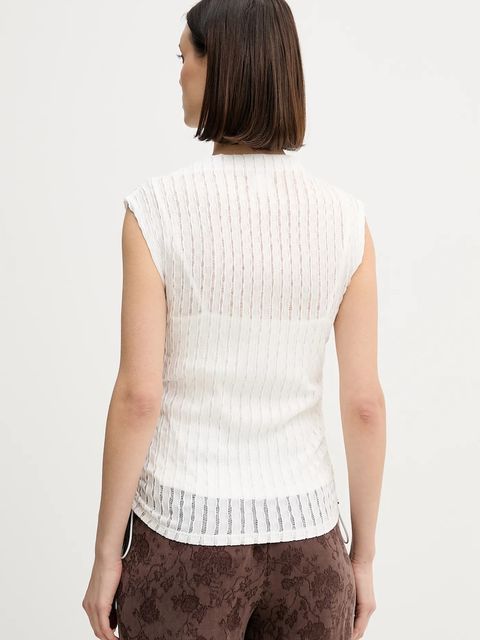 Dkny bluzka damska kolor biały gładka P5JHTDPG - zdjęcie produktu nr 2