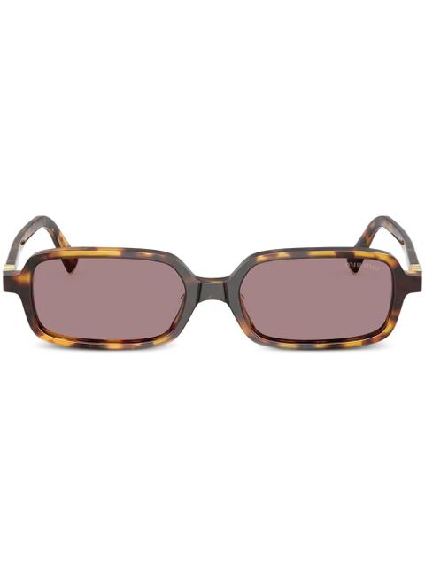 Miu Miu Eyewear rectangle-frame sunglasses - Brown - zdjęcie produktu nr 1