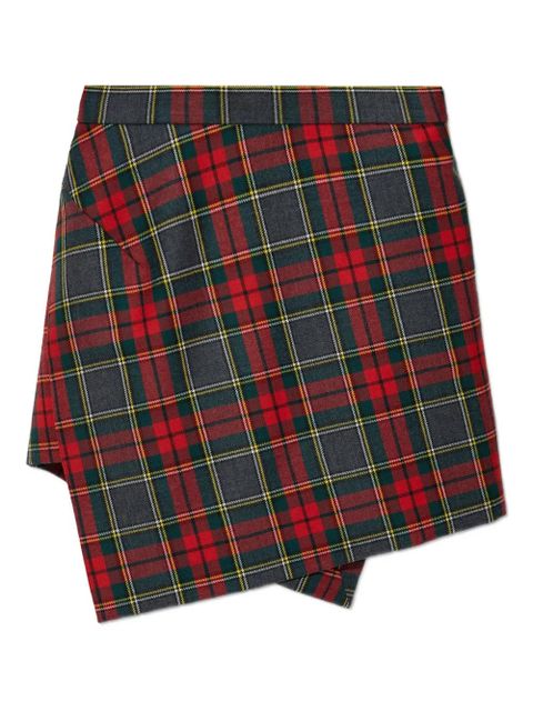 Vivienne Westwood asymmetric plaid mini skirt - Green - zdjęcie produktu nr 1