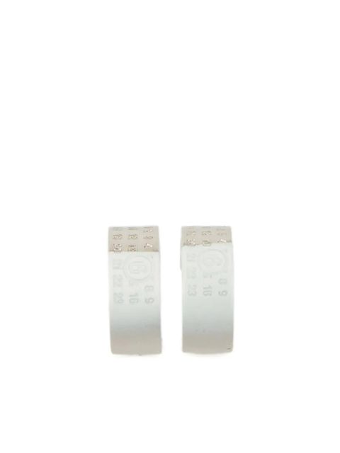 MM6 Maison Margiela numbers-motif earrings - Silver - zdjęcie produktu nr 1
