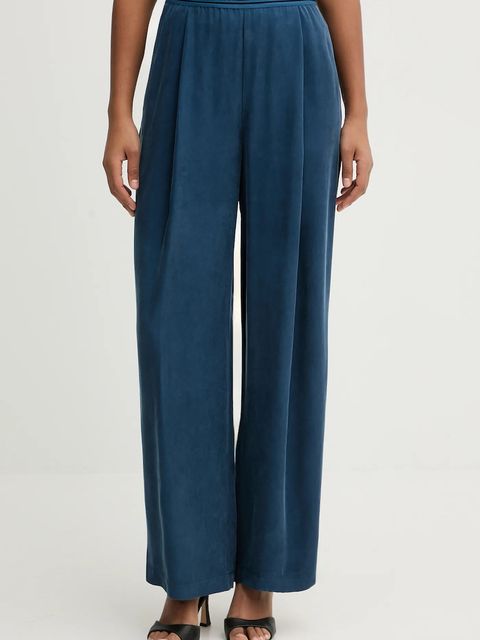 Patrizia Pepe spodnie damskie kolor niebieski proste high waist 8P0778 A704 - zdjęcie produktu nr 1