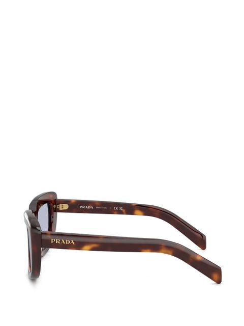 Prada Eyewear geometric-frame sunglasses - Brown