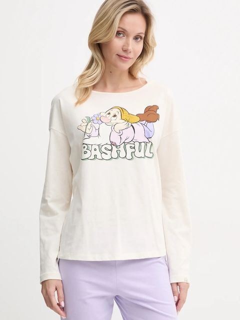 United Colors of Benetton piżama bawełniana x DISNEY damska kolor beżowy bawełniana 3VD03P03E - zdjęcie produktu nr 2